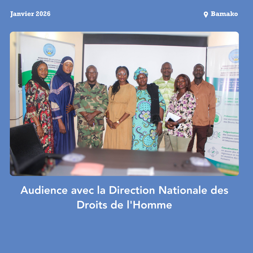 Audience avec la direction nationale des droits de l'homme