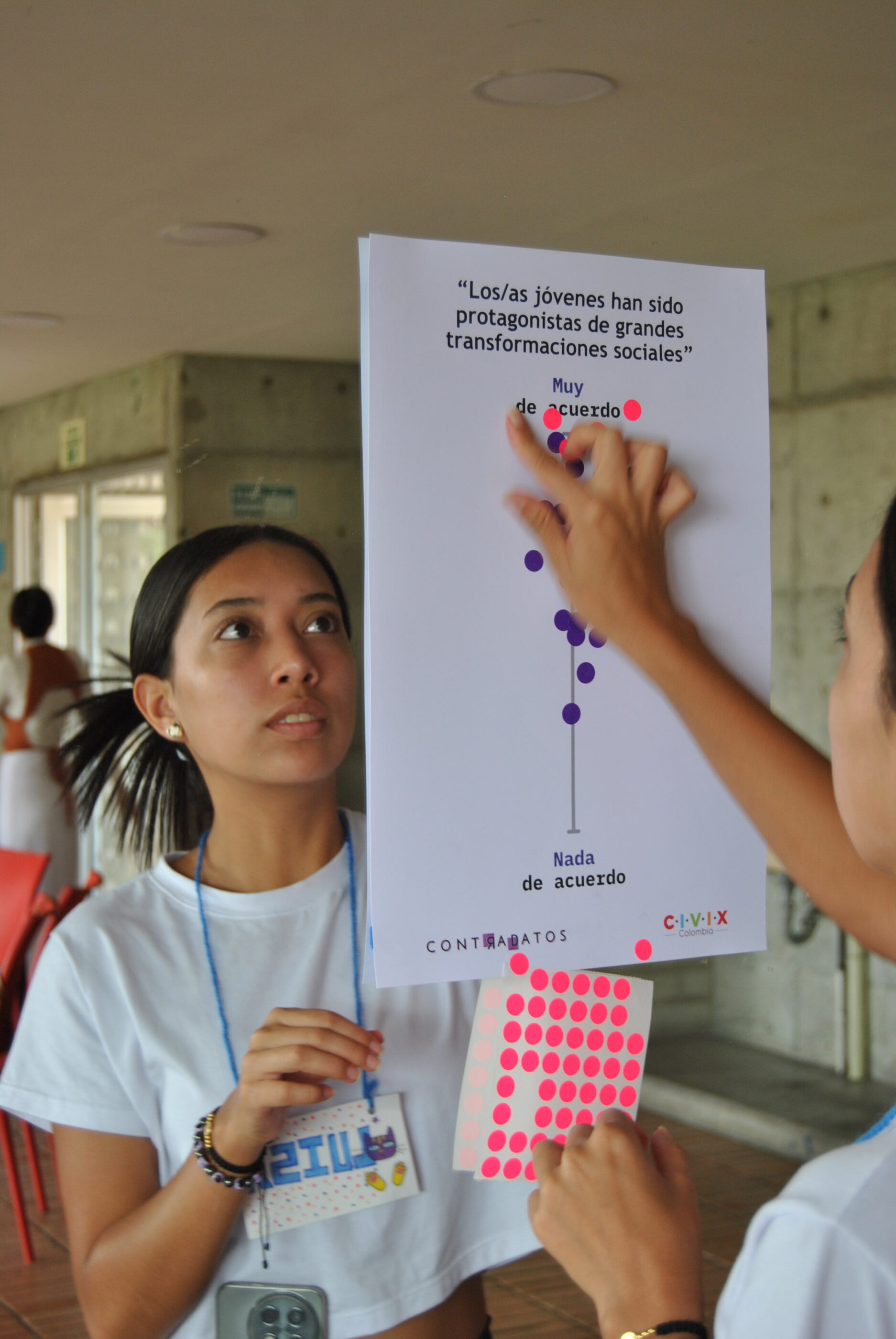 A participant in a training session preparing to become an ambassador and mobilise youth in her community ahead of the elections.