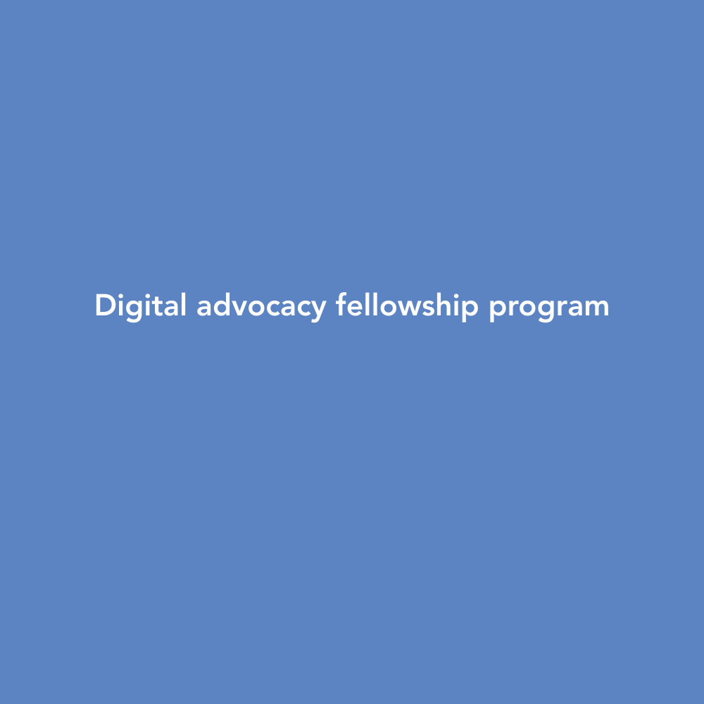 digital advocacy fellowship program