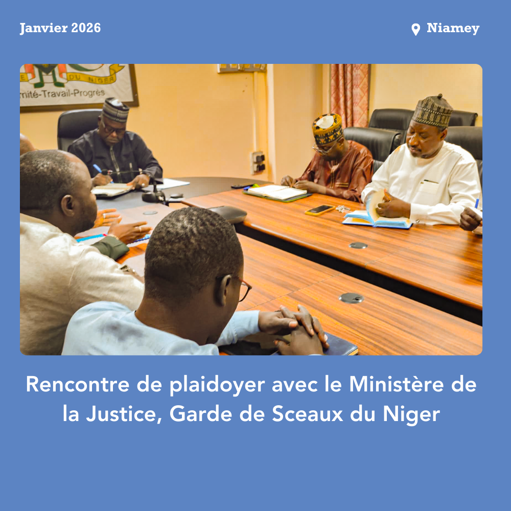 Rencontre de plaidoyer avec le ministère de a justice