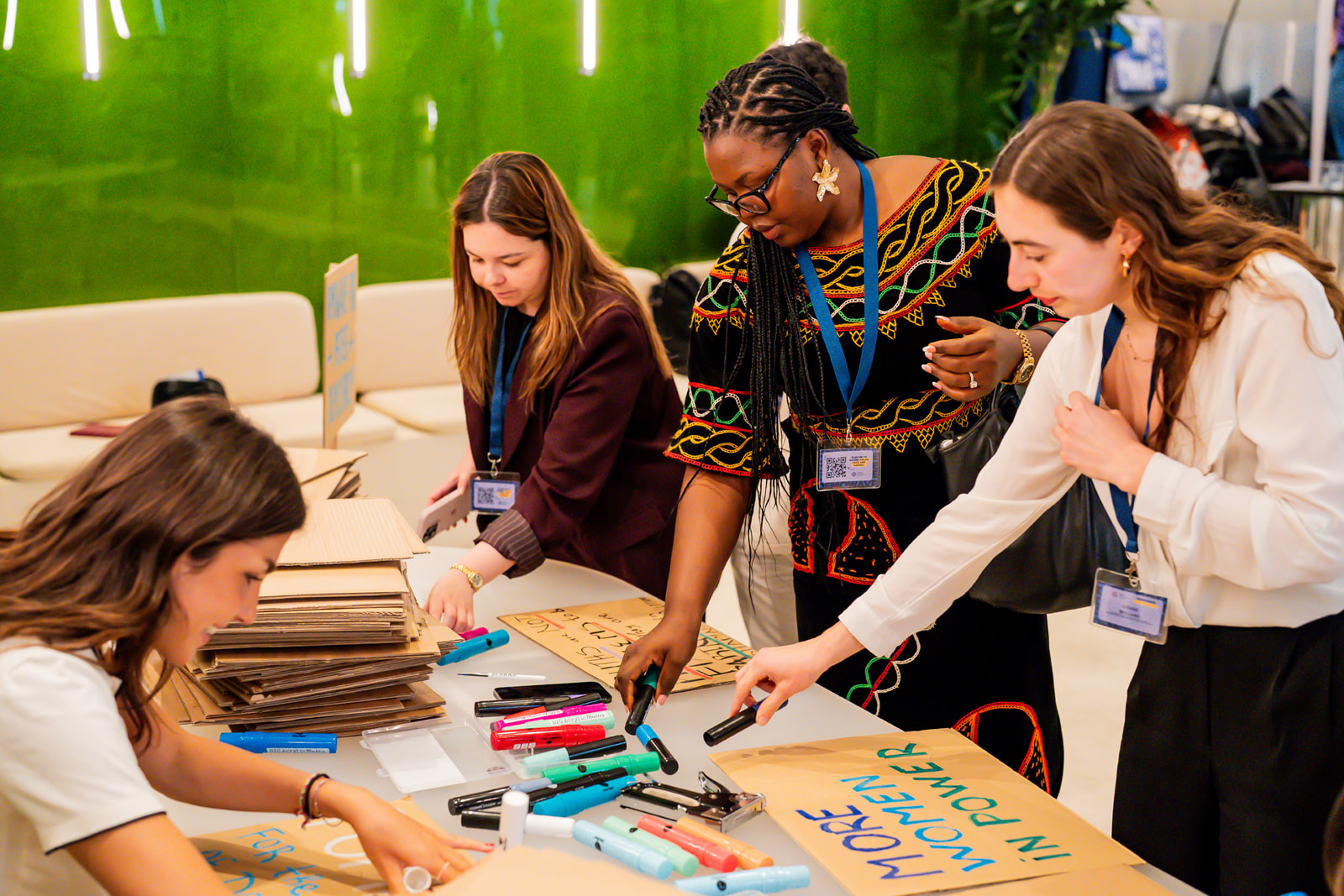photo of protest sign workshop